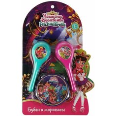 Бубен и маракасы Enchantimals (Энчатималс). Детские музыкальные инструменты Нет бренда