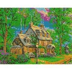 Вышивка бисером наборы картина Загородный домик 30*38 см Вышивочка