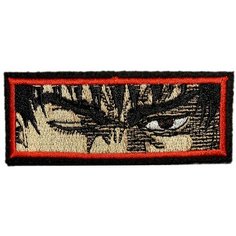 Нашивка, шеврон, патч (patch) Берсерк Гатс взгляд (Berserk), аниме, размер 9*3,5 см Нет бренда