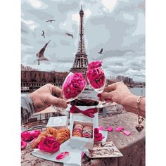 Картина по номерам Парижские сладости и лепестки 40х50 см Hobby Home