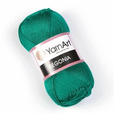 Пряжа YARNART Begonia (YARNART), изумруд - 6334, 100% мерсеризованный хлопок, 5 мотков, 50 г, 169 м.
