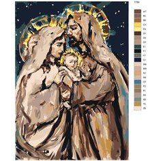 Картина по номерам T789 "xОСЕ луис кастрильо-святое семейство" 80x120 Brushes Paints