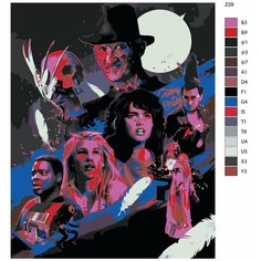 Картина по номерам Z29 "Кошмары на улице Вязов", 80x100 см Brushes Paints