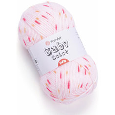 Пряжа Yarnart Baby Color розовый с желто-малиновой крапинкой (203), 100%акрил, 150м, 50г, 1шт