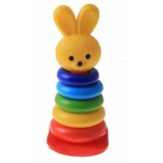 Пирамида-качалка Зайчик 31 см, 8 элементов Нет бренда