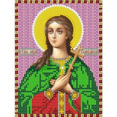 Набор для вышивания чешским бисером Светлица икона Св Василиса 12*16см