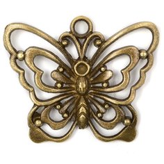 Кулон Бабочка MAGIC 4 HOBBY арт. MH.0211105-2 цв. бронза 8x30мм уп.5шт