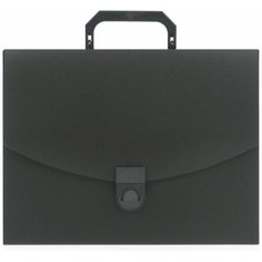 Attache Папка-портфель A4, пластик, 1 отделение 250 x 370 мм, черный