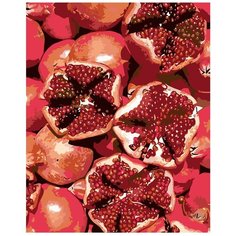 Картина по номерам, "Живопись по номерам", 72 x 90, ARTH-AH348, фрукты, красный, гранат, натюрморт, плод, сладкий