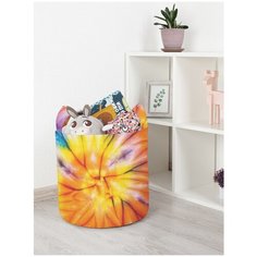Корзина для игрушек JoyArty "Радуга в цветке" 35x35 см