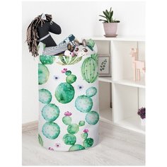 Корзина для игрушек JoyArty "Кактус акварелью" 40x60 см