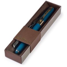 Ручка шариковая автоматическая BrunoVisconti, 0,5 мм, синяя, в футляре, Monaco (морская волна корпус), Арт. 20-0125/241