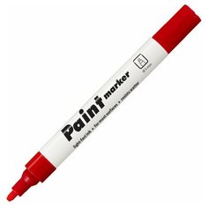 Маркер-краска лаковый (paint marker) красный CENTROPEN, скошенный наконечник, 1-5 мм, 9100, 5 9100 9904, 1 шт.
