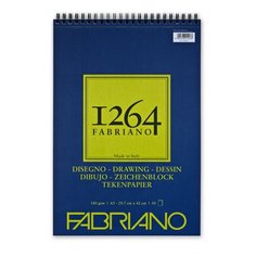 Fabriano Альбом для графики 1264 DRAWING 180г/м. кв 29,7х42 50л спираль по короткой стороне