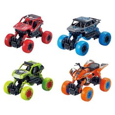 Машинка Wincars YK-2203 внедорожник с большими колёсами инерционный металлический 14 см, (в ассортименте)