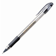 Ручка гелевая с грипом CROWN "Hi-Jell Needle Grip", черная, узел 0,7 мм, линия письма 0,5 мм, HJR-500RNB