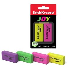Набор ластиков 2 штуки JOY, 40 х 20 х 10 мм, мягкий, гипоаллергенный Erich Krause