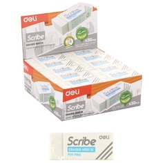 Ластик Deli Scribe 42x17x10 мм коробка белый EH00110
