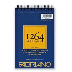 Fabriano Альбом для графики 1264 SKETCH 90г/м. кв 14,8х21 60л спираль по короткой стороне