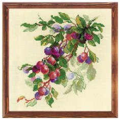 Набор для вышивания крестом Ветка сливы 1616, 30x30 см см. Риолис