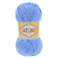 Пряжа Alize Softy (Софти) 40 голубой 100% микрополиэстер 50г 115м 5шт