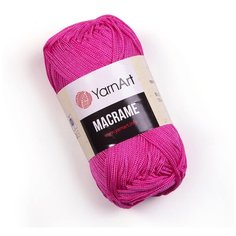 Пряжа YarnArt Macrame, 100 % полиэстер, 90 г, 130 м, 1 шт., 140 фуксия