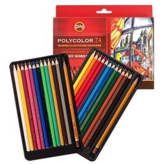 Карандаши цветные художественные POLYCOLOR 3834, 24цв, 3834024007KZ(Д) Koh I Noor