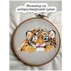 Набор для вышивания крестом на водорастворимой канве "Хитрюня" 19,4х12,3см. Чудо Холст