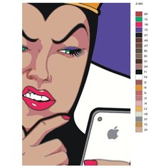 Картина по номерам Z-465 "Поп-арт Малефисента" 40х60 Brushes Paints