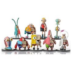 Набор фигурок героев Спанч Боба - Hidden Dissectibles (9 шт.) Noname