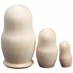 Матрёшка 3 в 1, русская народная игрушка под роспись, набор заготовок для детского творчества из 3 деревянных фигурок Деревянные игрушки