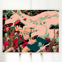 Картина по номерам, холст на подрамнике - Принцесса Мононоке - p54153 Аниме RED Panda