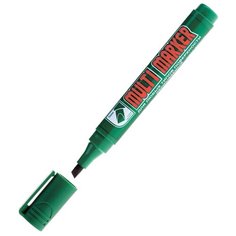 CROWN Маркер перманентный Multi Marker Chisel (CPM-800CH), зелeный, 1 шт.
