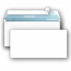 Конверт белый E65 стрип BusinessPost 110х220 1000шт/уп/1876 Packpost
