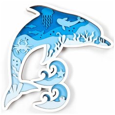 Деревянная раскраска «Дельфин» 26x26 см Unilevel