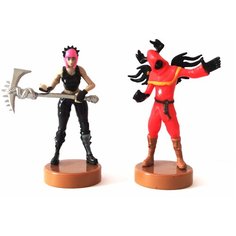 Штампик фигурка Fortnite 2шт 7,5см (2 серия) / Штампики Фортнайт в коробке по 2шт (5215) / Рок-принцесса и Антиклаус P.M.I