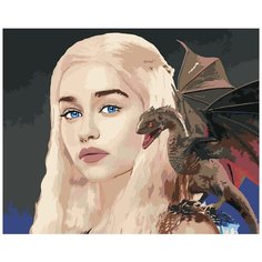 Картина по номерам "Игра престолов: Дейнерис Таргариен - Мать драконов 6", 40x50 см, Живопись по Номерам