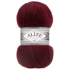 Пряжа Alize Superlana Tig бордовый (57), 25%шерсть/75%акрил, 570м, 100г, 1шт