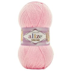 Пряжа Alize Cotton Gold (Ализе Коттон Голд) - 1 моток 518 розовый 55% хлопок, 45% акрил 330м/100г