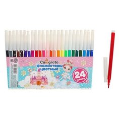 Фломастеры 24 цвета "Школа талантов", невентилируемый колпачок./В упаковке шт: 1 Calligrata
