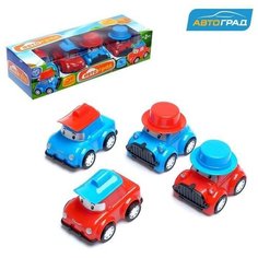 Набор инерционных машин Джимми, 4 машинки (1 шт.) Pro Market