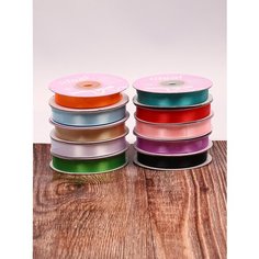 Набор атласных лент ассорти 12мм по 27,4м (10шт) Ideal