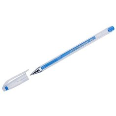 Ручка гелевая Crown "Hi-Jell Color" 0.7 мм, голубая