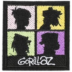 Нашивка, шеврон, патч (patch) Gorillaz, размер 7,5* 7см, 1 шт. Rocknrolla