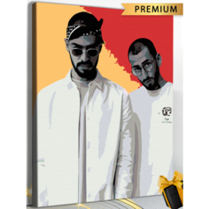 Картина по номерам Мияги и Эндшпиль Арт / Miyagi & Andy Panda Art 40*50 / холст на подрамнике