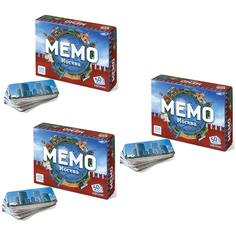 Настольные развивающие игры для детей для всей семьи: Мемо Москва - 3 шт.