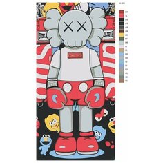 Картина по номерам W-365 "Игрушка художника (Брайан Доннелли) KAWS" 40X80 Brushes Paints