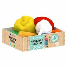 Набор игрушечных продуктов Нордпласт Овощи, в ящике, 6 предметов (Н-434/2)