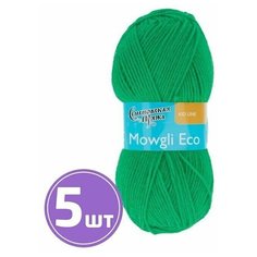 Пряжа Семеновская пряжа Mowgli Eco (47), ярко-зеленый 5 шт. по 50 г