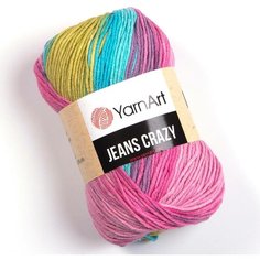 Пряжа YarnArt Jeans Crazy (8211), мультиколор, 5 шт. по 50 г